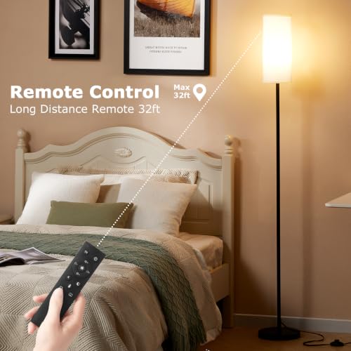 64" Modern Floor Lamp with Remote Control