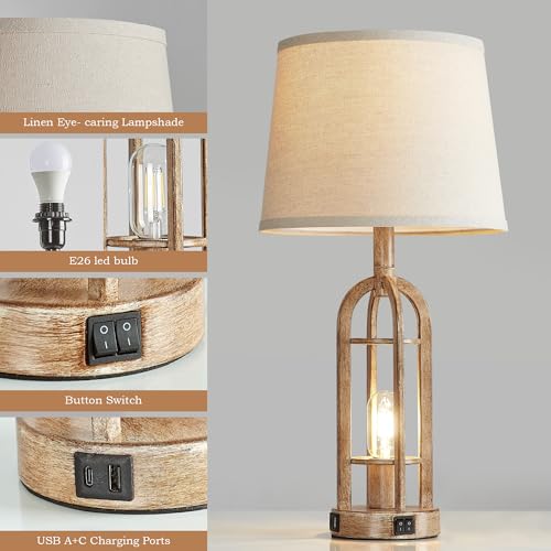 Table Lamps for Living Room End Table Set of 2 (2 Count)