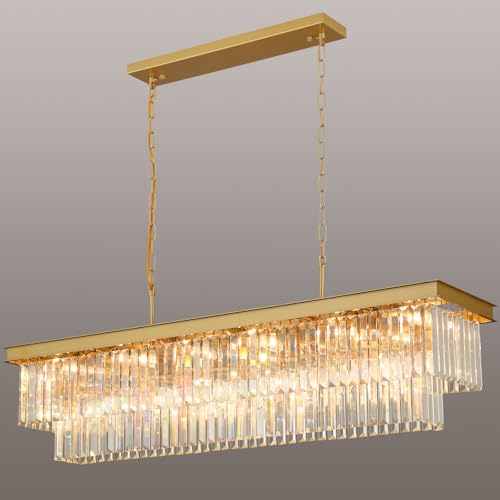 Gold Crystal Chandeliers for Dining Room