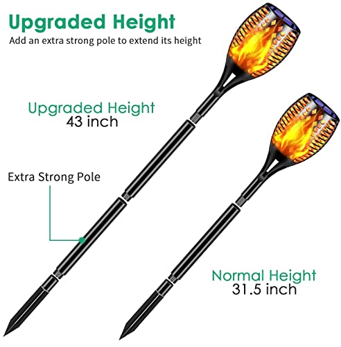 Flickering Flame Solar Torch Lights Outdoor (4 Count)