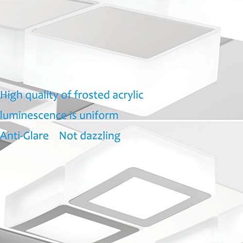 LED Modern Vanity Light Bathroom Vanity Lights Over Mirror Acrylic Bathroom Wall Light Fixtures Cool White 6000K