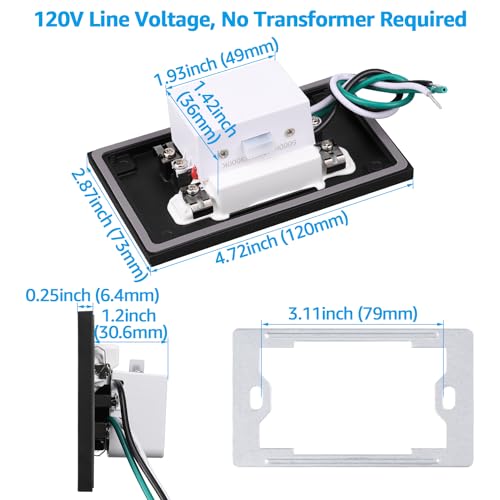 3 Pack 5CCT 120V LED Step Lights (3 Count)