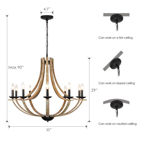 Farmhouse Chandeliers for Dining Room Light Fixture