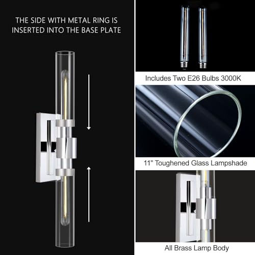 Chrome Wall Sconces (2 Count)