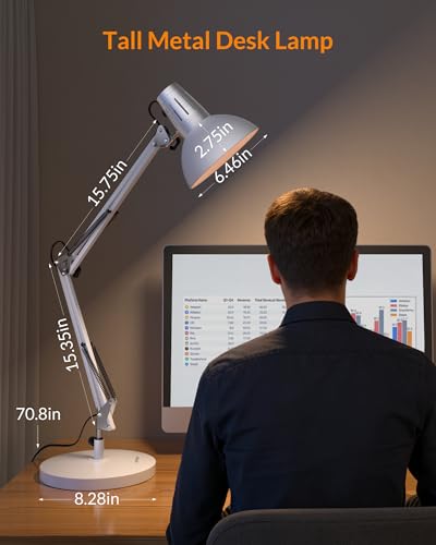 Metal Adjustable Desk Lamp with Clamp