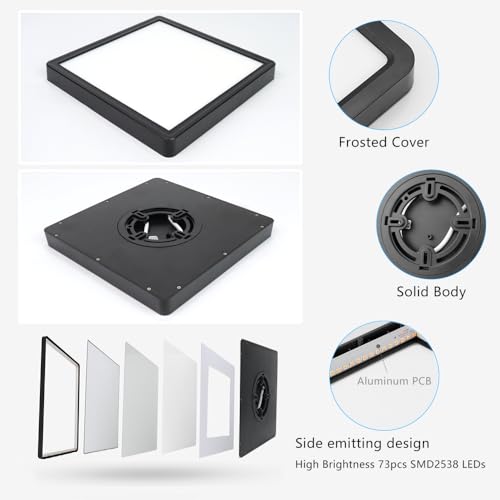 9Inch 18W Square LED Ceiling Light Fixtures Flush Mount