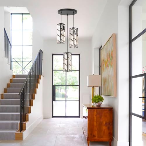 Modern 3 Light Crystal Pendant Light Fixture Kitchen Island