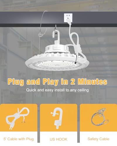 UFO LED High Bay Light 150W 5000K 22500LM High Bay Lights White