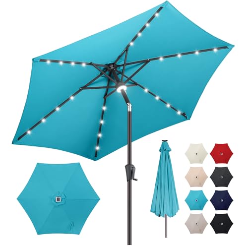 Solar Patio Umbrella with Centre Light