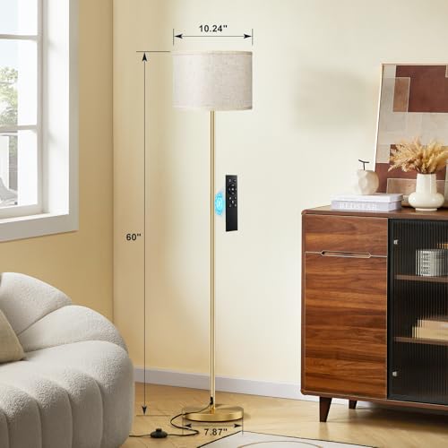 60'' Modern Floor Lamp with Remote