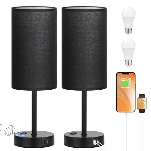 Touch Bedside Table Lamps Set of 2