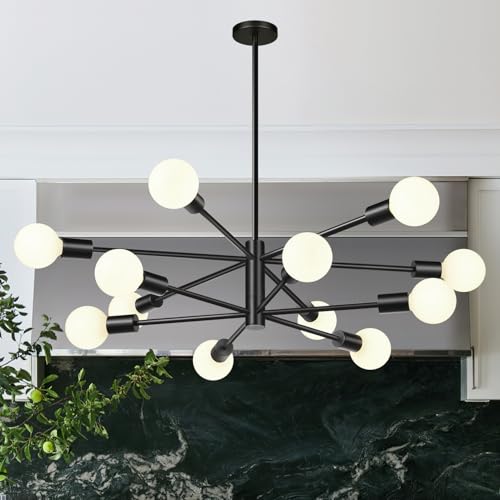 11" 52" Height Adjustable Modern Chandelier Ceiling Light Fixture