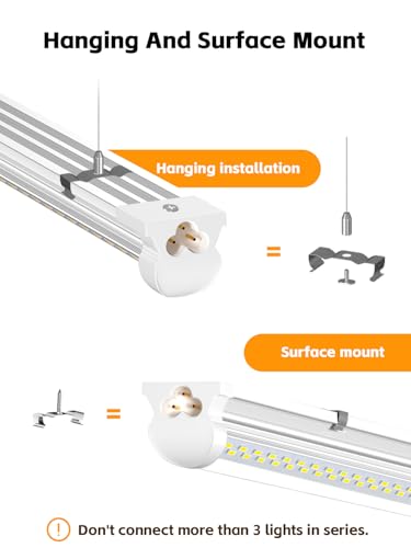 10Pack 8FT LED Shop Light (10 Count)