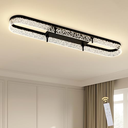43 inch Modern Black LED Ceiling Light Fixture