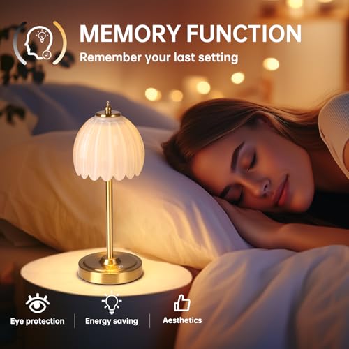 Tulip Table Lamp with 5000mAh Battery & Touch Control