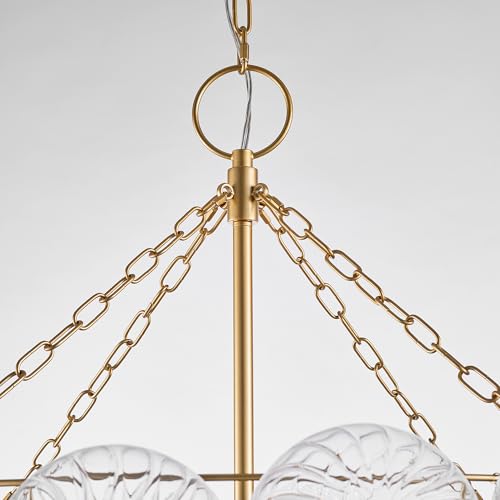 44 Inch Moden Gold Chandelier with 18 Bubble Lights