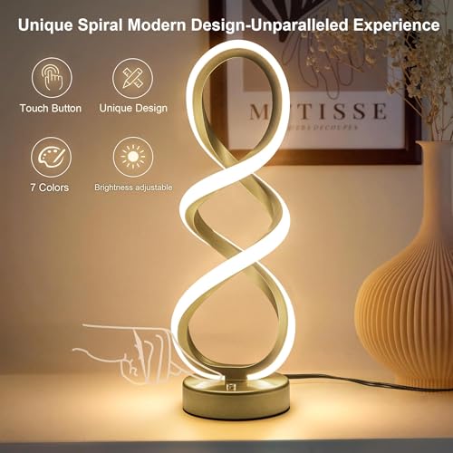 Modern Spiral LED RGB Table Lamp