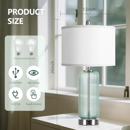Modern 27" Touch Table Lamp (2 Count)