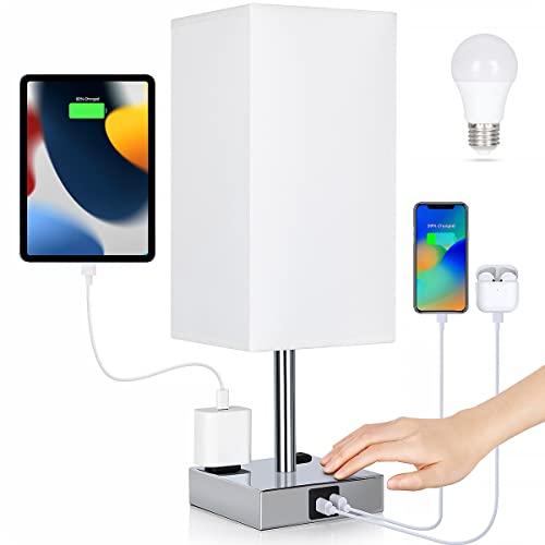 Bedside Lamp with USB Ports