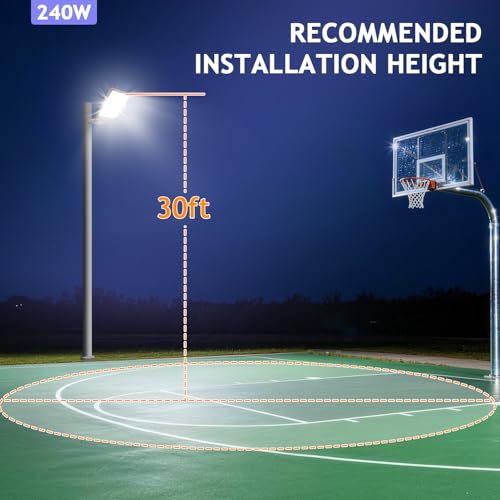 240W LED Parking Lot Lights Slip Fitter LED Pole Light 4Pack (4 Count)