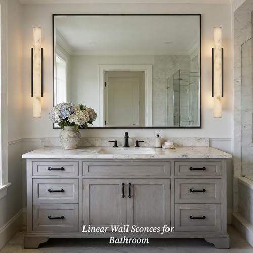 Alabaster Wall Sconce Black