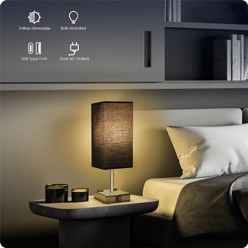 Bedside Lamp with USB Ports