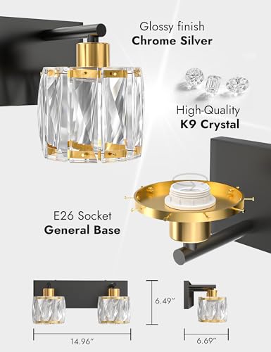 Crystal Vanity Lights for Bathrooms