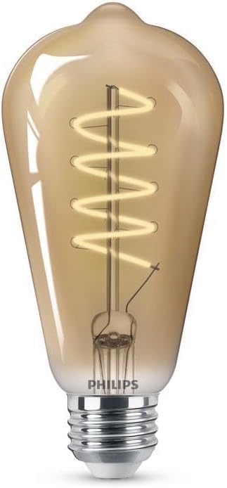 60W ST19 1 Pack Vintage Edison Spiral Amber