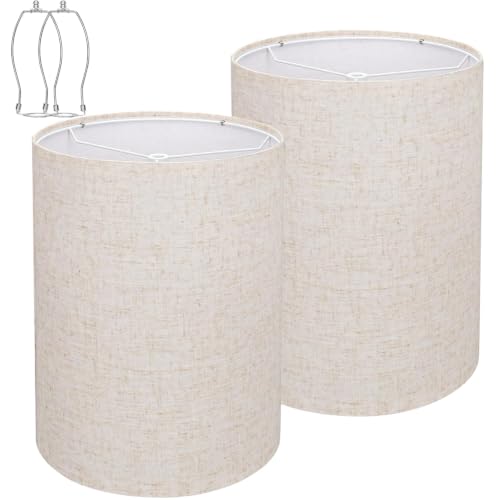 Qvteken Drum Lamp Shades Set of 2 for Table Lamps