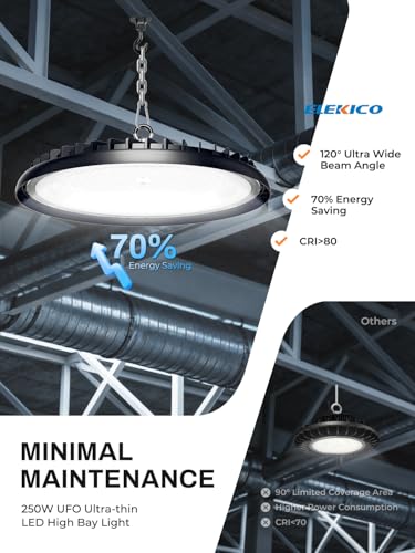 250W High Bay LED Shop Light 30000LM Industrial Grade 100V