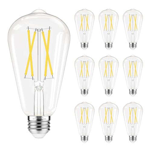 Dimmable Edison Bulbs 4000K Daylight White (10 Count)