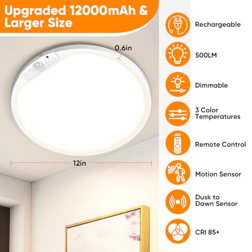 Rechargeable Motion Sensor Ceiling Light