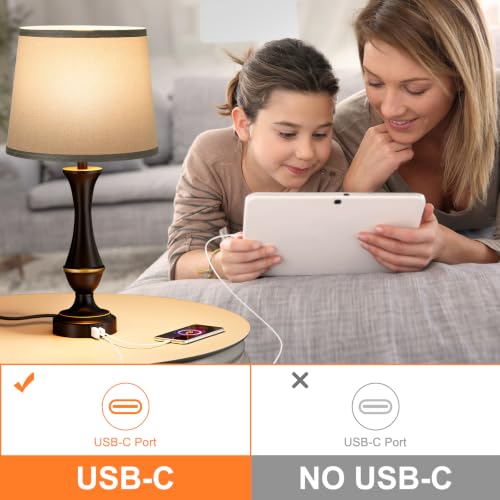 Touch Lamps for Nightstand (2 Count)