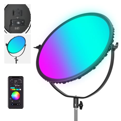 18" RGB LED Round Panel Video Light with APP Control