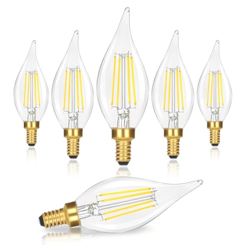 E12 LED Candelabra Bulbs 40W Equivalent (6 Count)