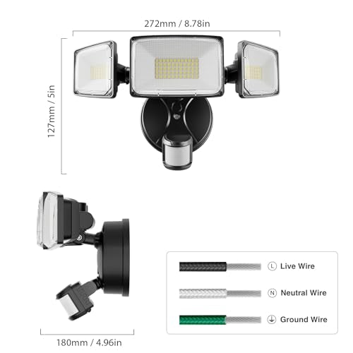 Security Lights Motion Outdoor with Dusk to Dawn (2 Count)