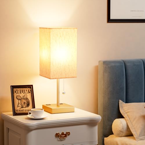 Gold Bedside Lamp for Bedroom