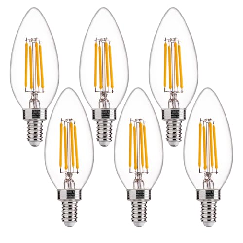 60W Equivalent LED Chandelier Light Bulbs (6 Count)