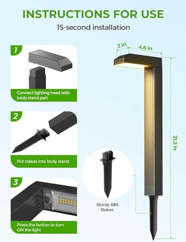 Solar Pathway Lights Outdoor (8 Count)