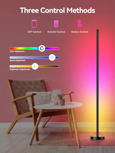 Smart RGBICW LED Corner Floor Lamp 2 Pack (2 Count)
