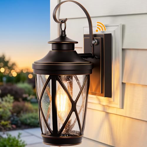 Dusk to Dawn Outdoor Light Fixture (Oil Rubbed Bronze (Gold Trim) / D2D 1-Pack)