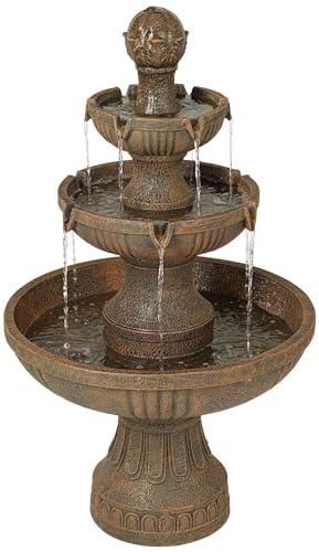 Ravenna 43" Large Italian Garden Tiered Outdoor Fountain