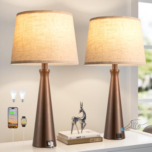 Modern Touch Lamps for Nightstand (2 Count)