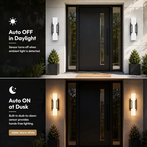 Modern Dusk to Dawn Outdoor Wall Lights