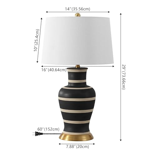 Julian Classic Ceramic Urn Metal LED Table Lamp 29"