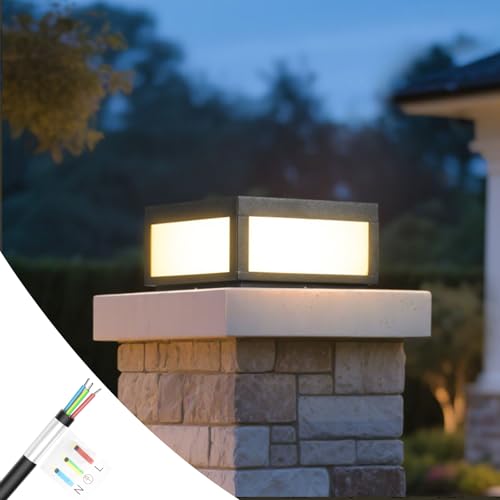 12" Outdoor Post Lights Hard Wired