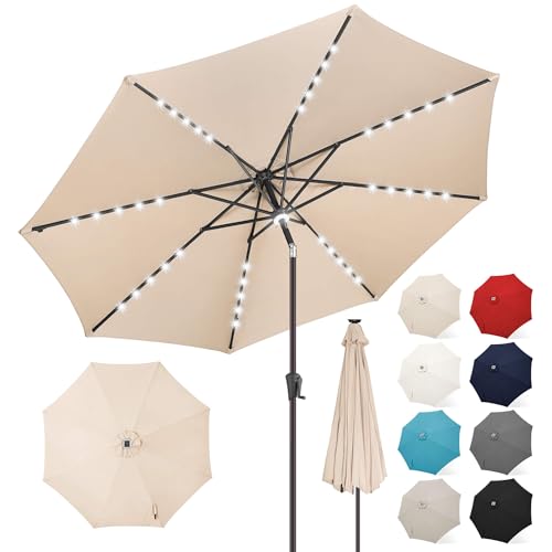 Solar Patio Umbrella with Centre Light