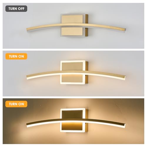Modern LED Wall Sconce Gold Light Fixtures Over Mirror Modern Bath Wall Lighting for Bathroom