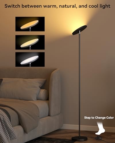 LED Torchiere Floor Lamp with Remote