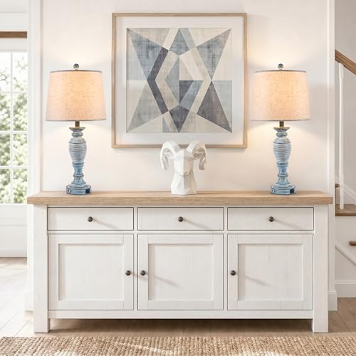 Farmhouse Table Lamps for Living Room (2 Count)